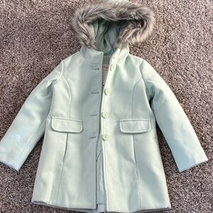 Cat & Jack Light Green Hooded PeaCoat